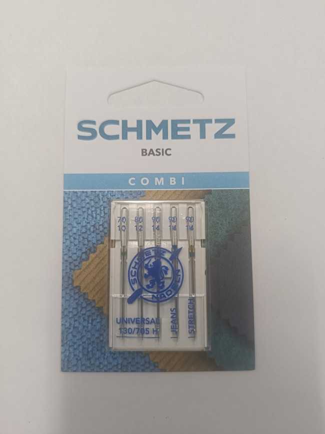 Иглы Schmetz 130/705H унив., джинс, стрейч  №70-90 по 5шт. COMBI-BOX, шт