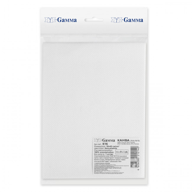 Канва К16 GAMMA Aida №16 ФАСОВКА 100% хлопок 30х40см, Тайвань, шт Канва К16 GAMMA Aida №16 ФАСОВКА 100% хлопок 30х40см, Тайвань, шт
